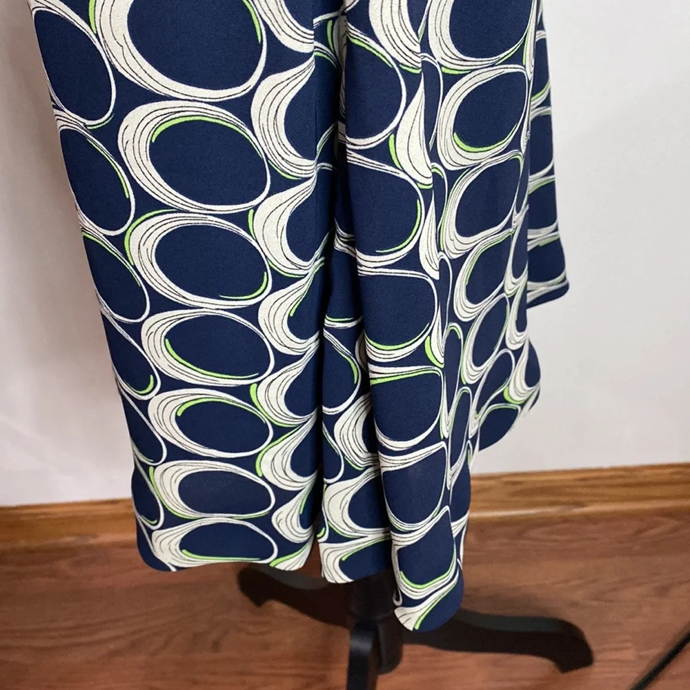 Moulinette Soeurs Anthropologie ellipse print mod style keyhole neck dress sz 0 - Picture 12 of 13